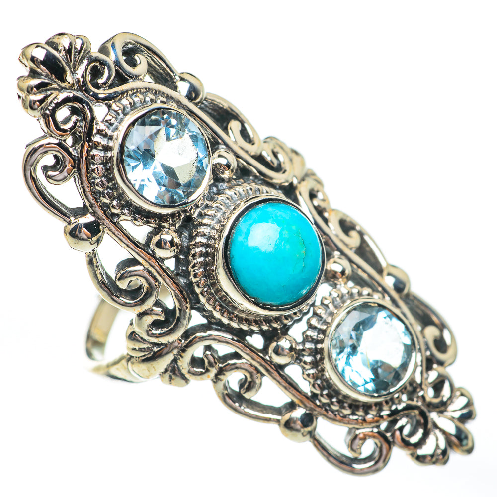 Arizona Turquoise Rings handcrafted by Anasilvercos - RING67447