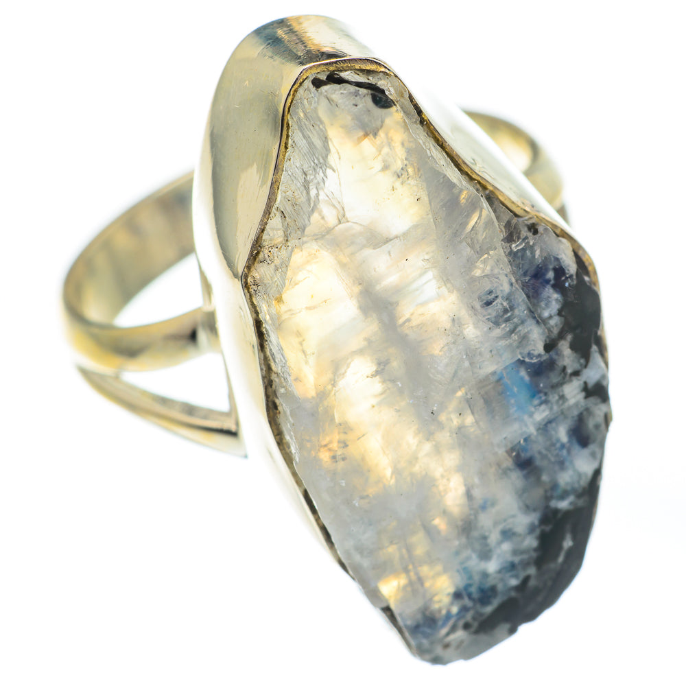 Rainbow Moonstone Rings handcrafted by Anasilvercos - RING67454