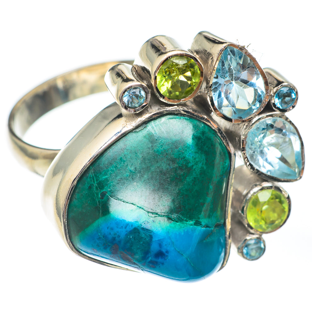 Chrysocolla Rings handcrafted by Anasilvercos - RING67456