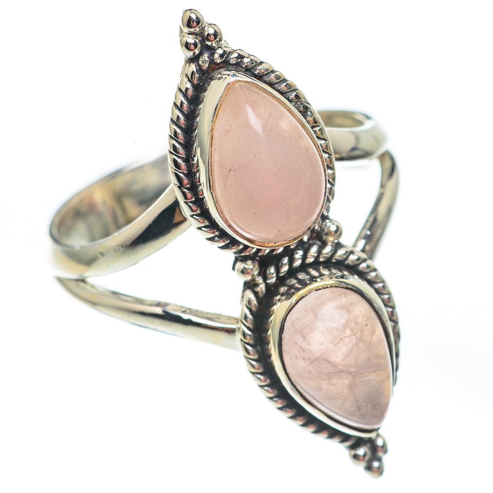 Rose Quartz Rings handcrafted by Anasilvercos - RING67474