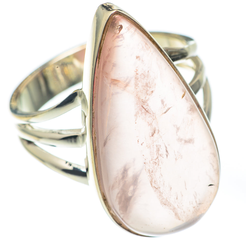 Rose Quartz Rings handcrafted by Anasilvercos - RING67504