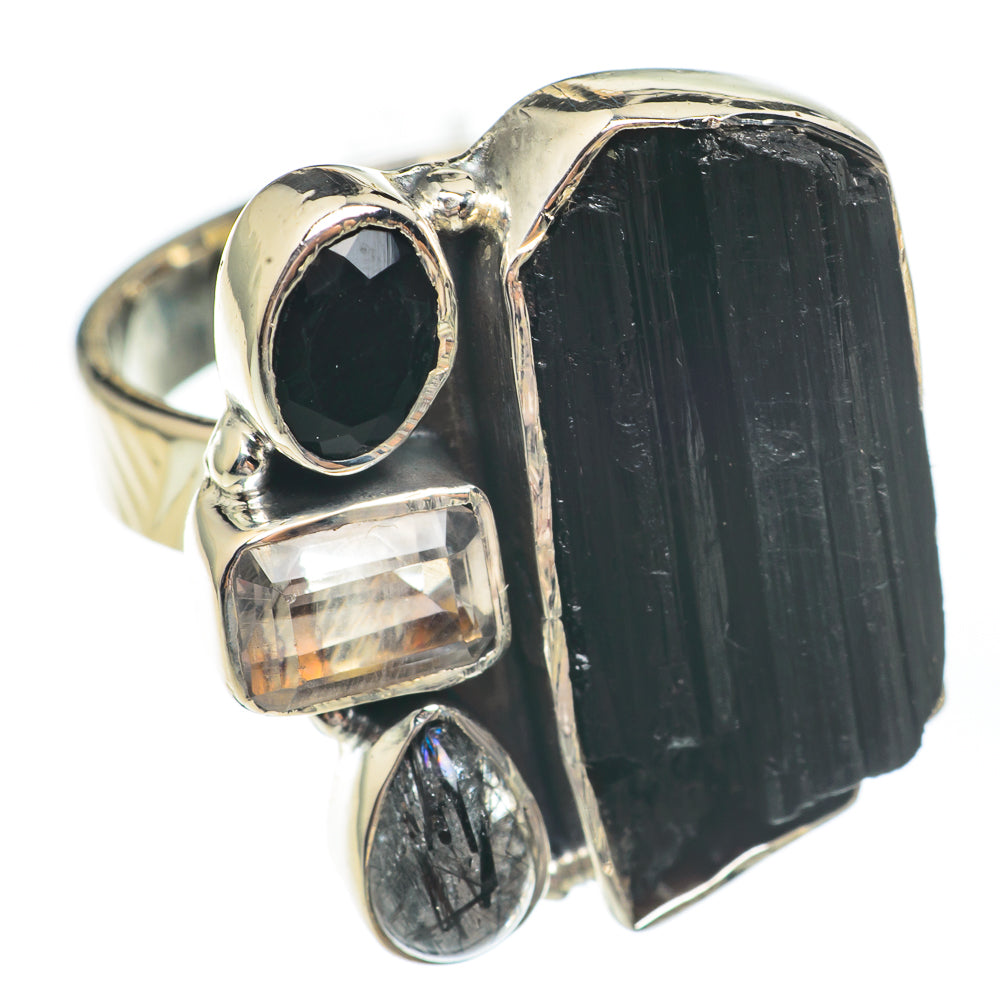 Black Tourmaline Rings handcrafted by Anasilvercos - RING67592
