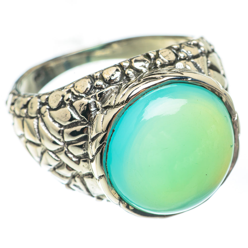 Aqua Chalcedony Rings handcrafted by Anasilvercos - RING67598