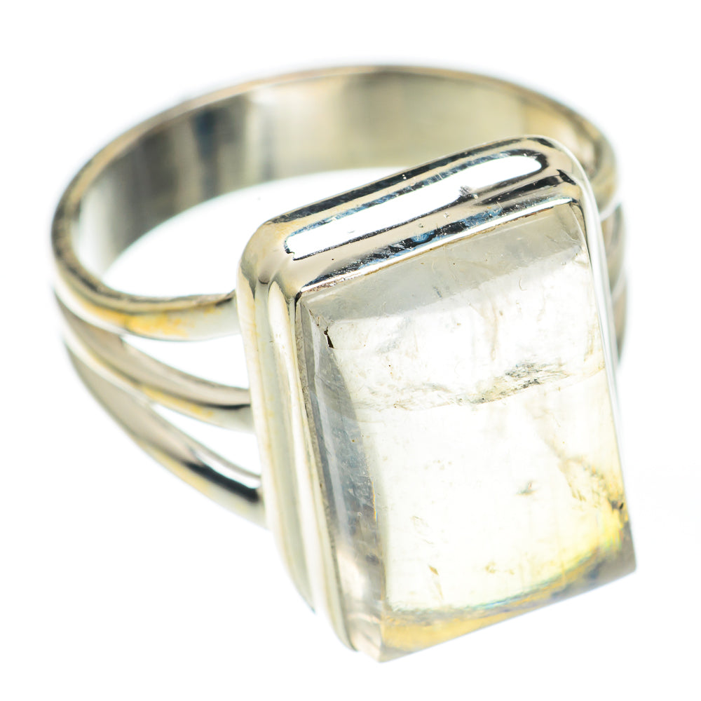 Rainbow Moonstone Rings handcrafted by Anasilvercos - RING67620