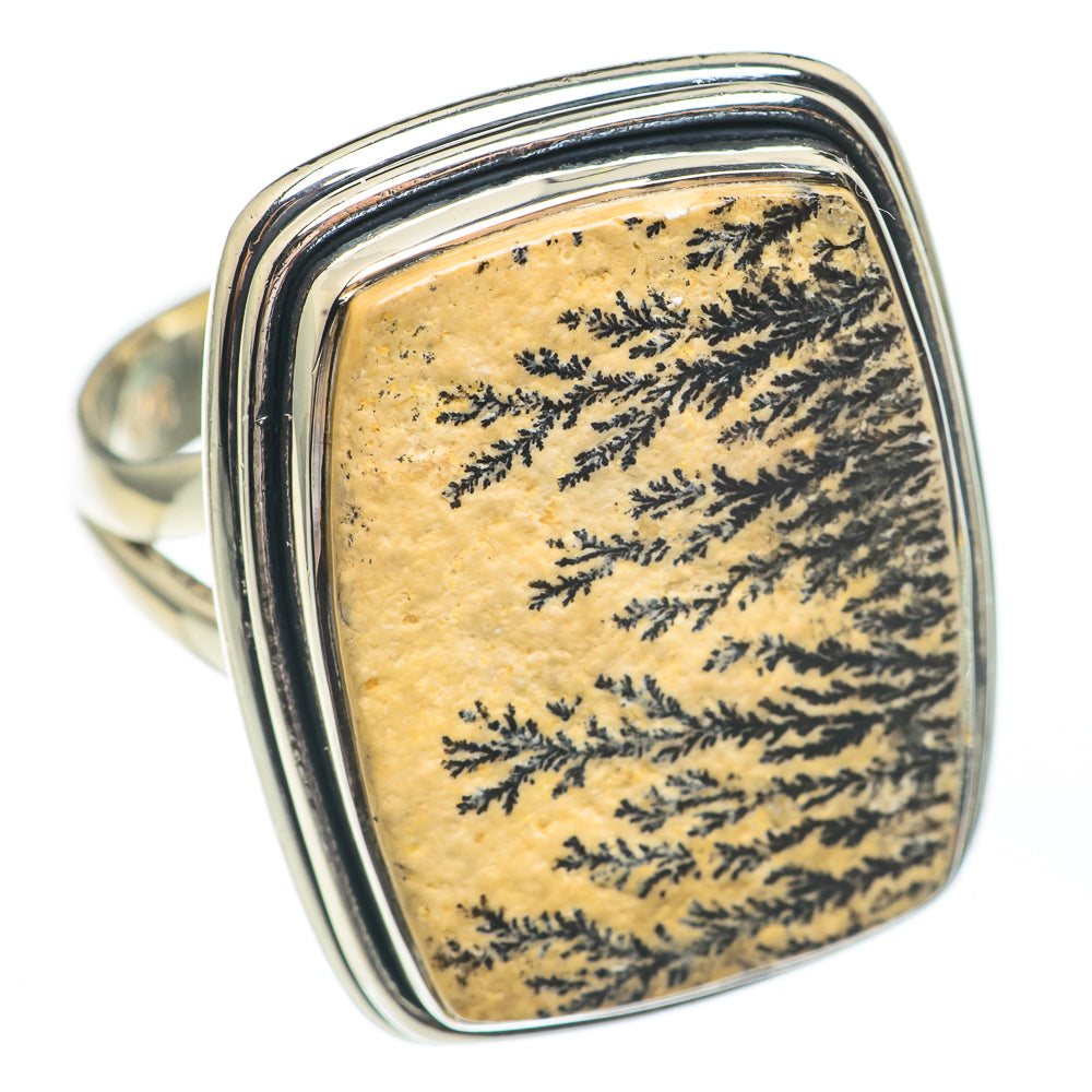 Germany Psilomelane Dendrite Rings handcrafted by Anasilvercos - RING67631