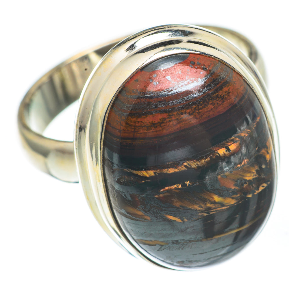 Red Tiger Iron Rings handcrafted by Anasilvercos - RING67656