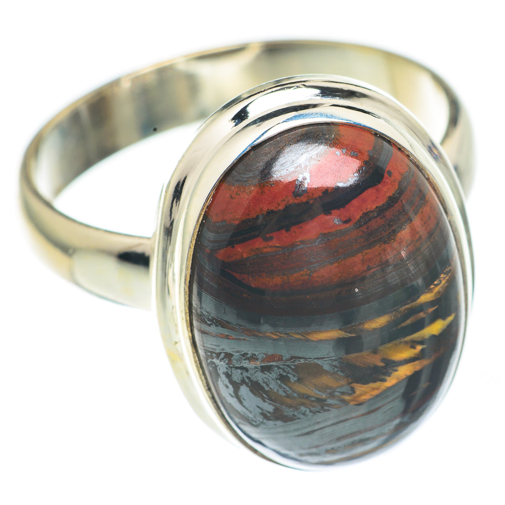 Red Tiger Iron Rings handcrafted by Anasilvercos - RING67681