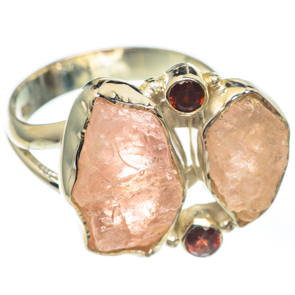 Rose Quartz Rings handcrafted by Anasilvercos - RING67685