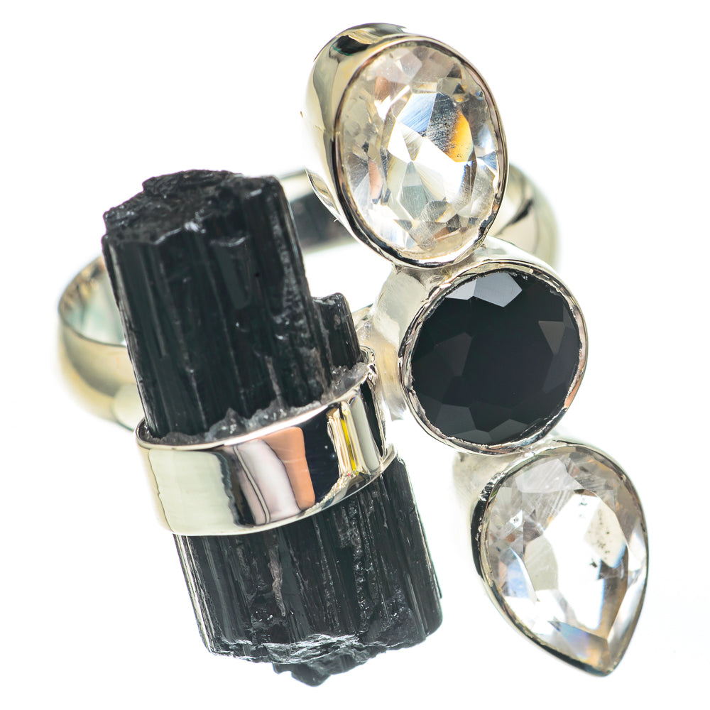 Black Tourmaline Rings handcrafted by Anasilvercos - RING67693
