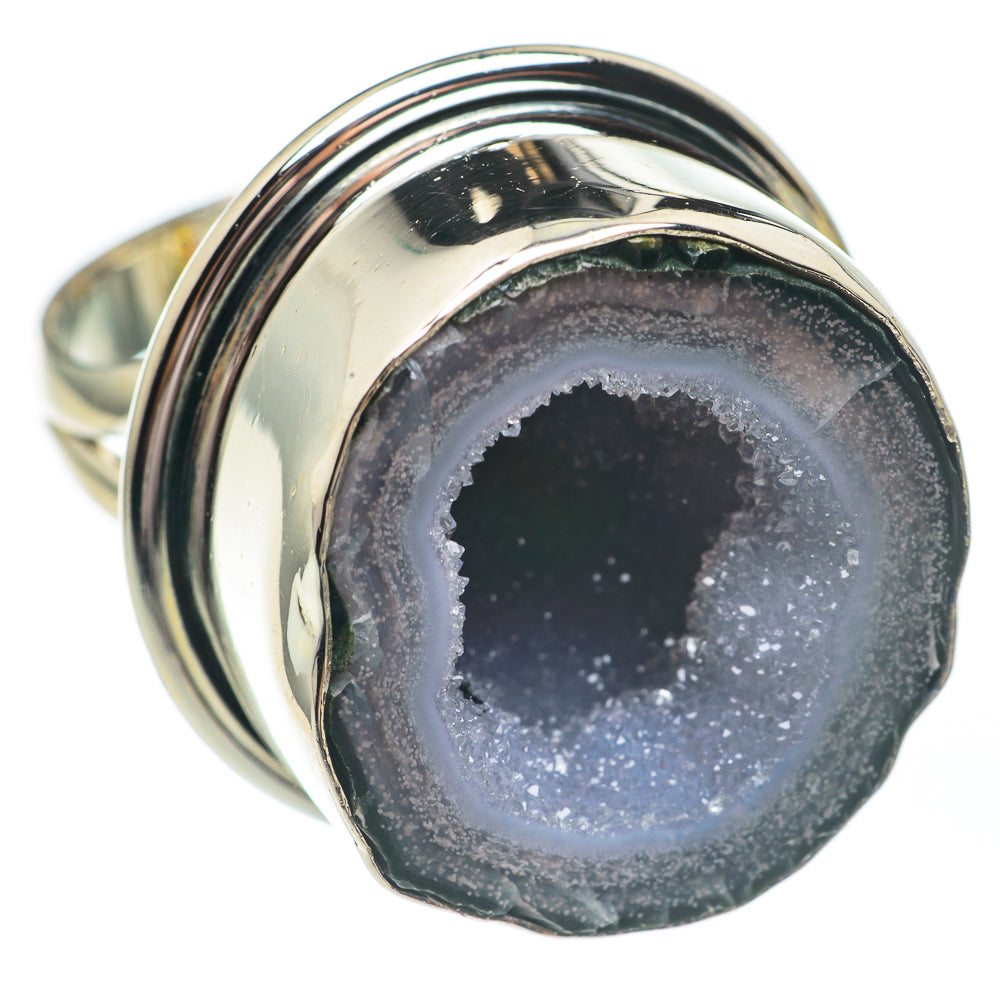 Coconut Geode Slice Rings handcrafted by Anasilvercos - RING67715