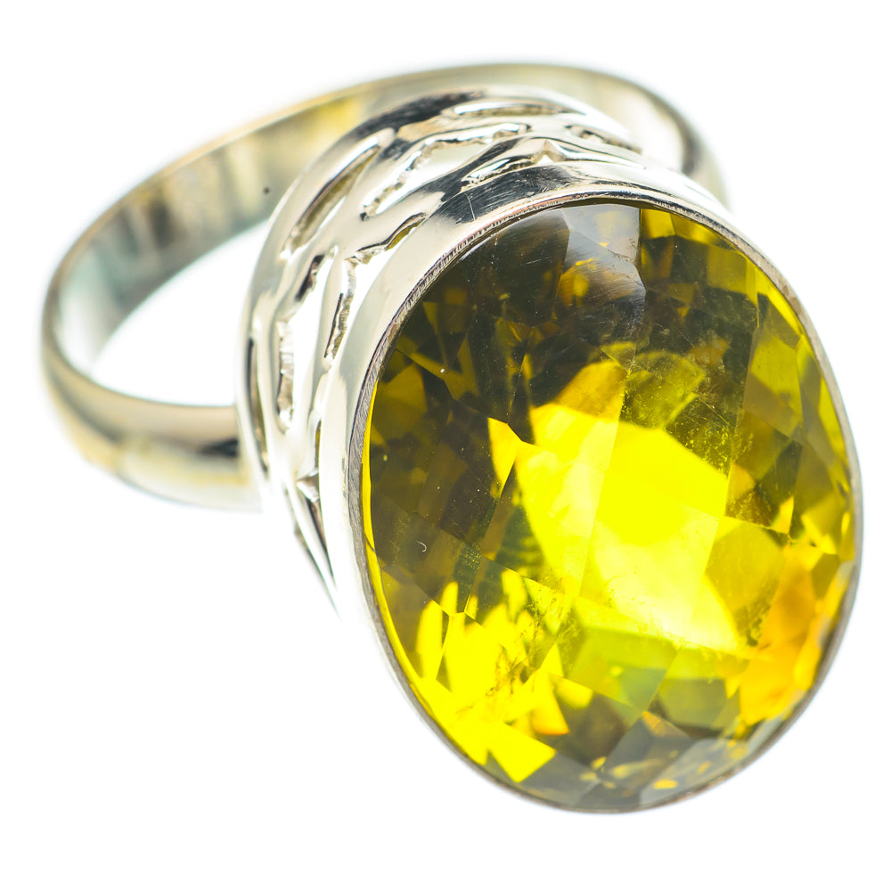 Olive Quartz Rings handcrafted by Anasilvercos - RING67727