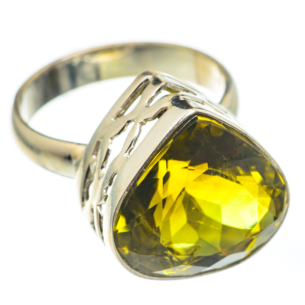 Olive Quartz Rings handcrafted by Anasilvercos - RING67728