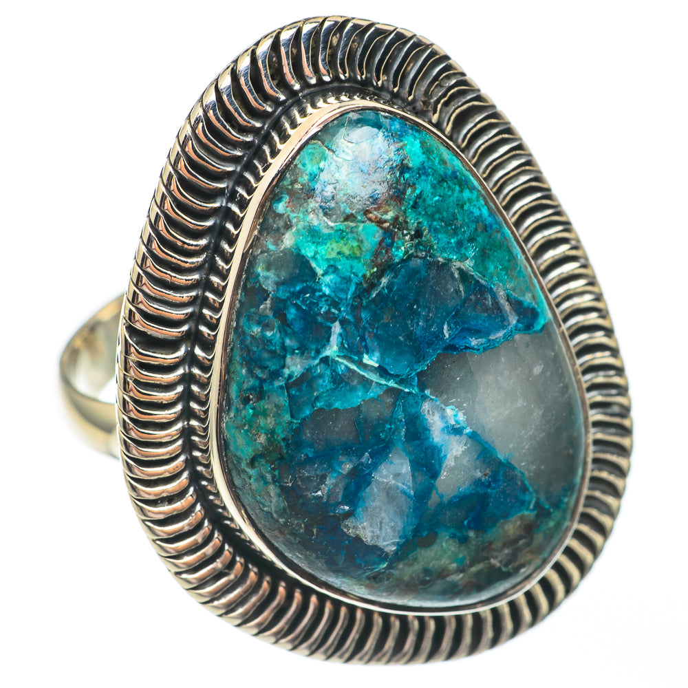 Chrysocolla In Quartz Rings handcrafted by Anasilvercos - RING67732