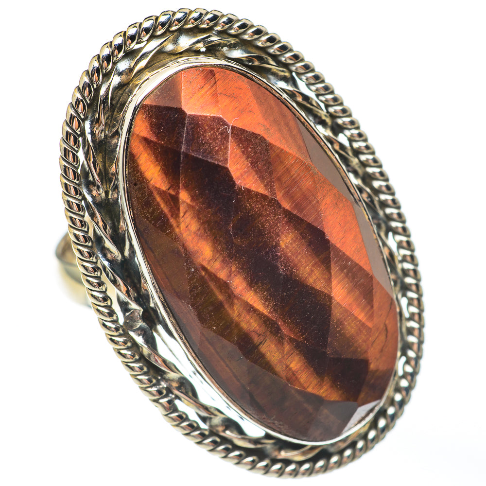 Red Tiger Iron Rings handcrafted by Anasilvercos - RING67740