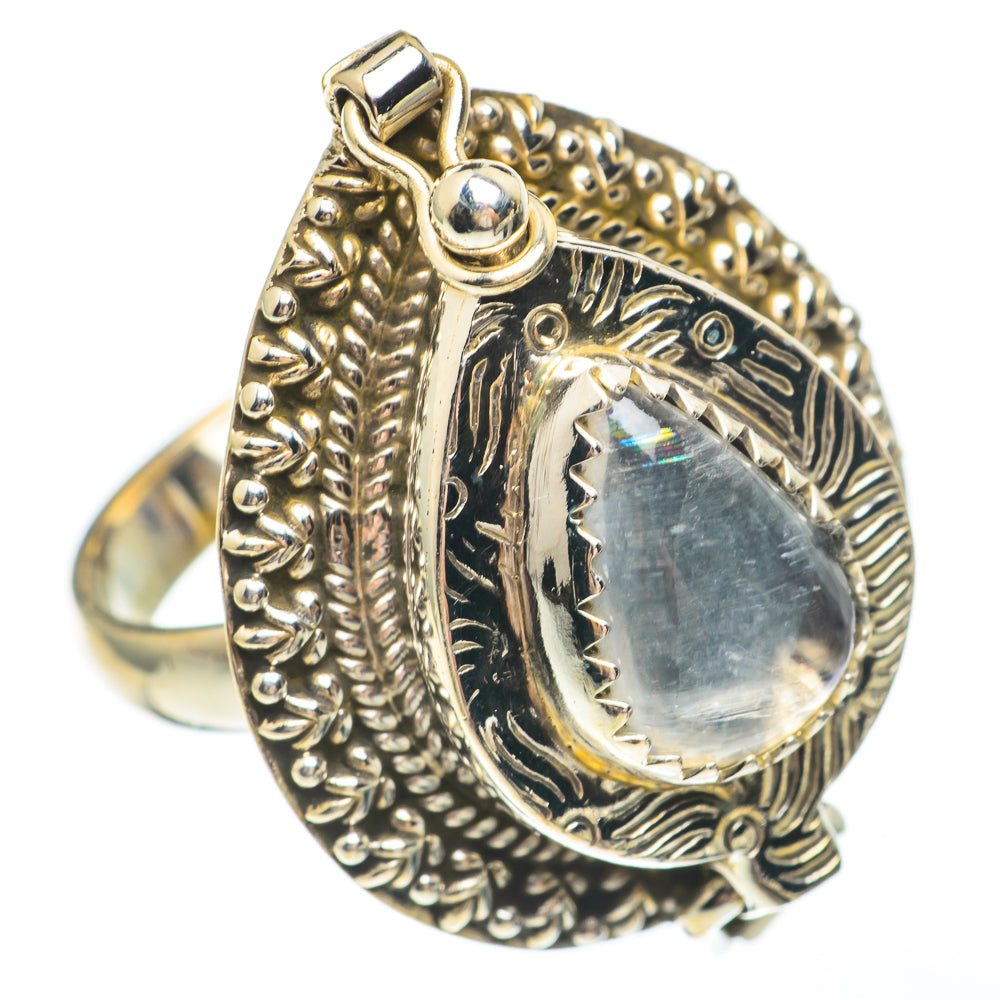 Rainbow Moonstone Rings handcrafted by Anasilvercos - RING67750
