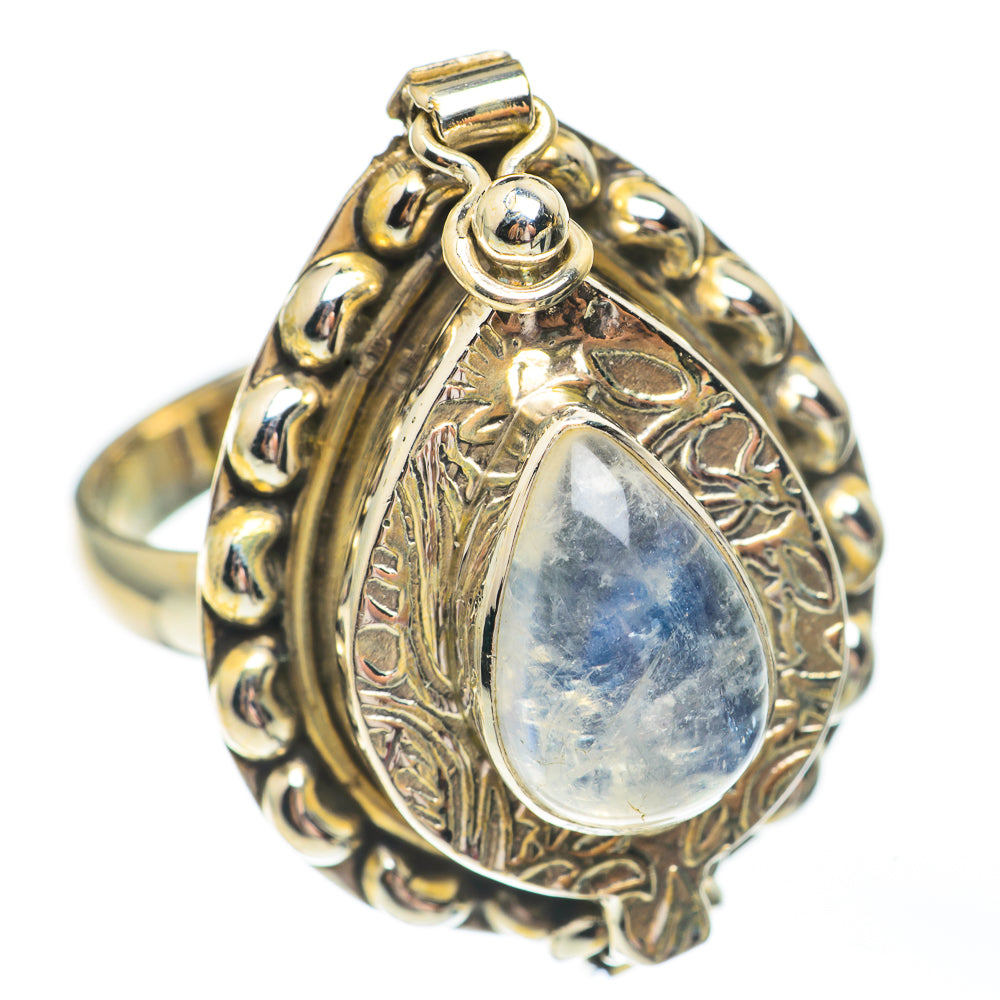 Rainbow Moonstone Rings handcrafted by Anasilvercos - RING67752