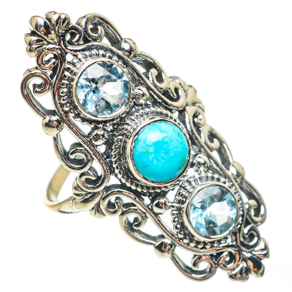 Arizona Turquoise Rings handcrafted by Anasilvercos - RING67759