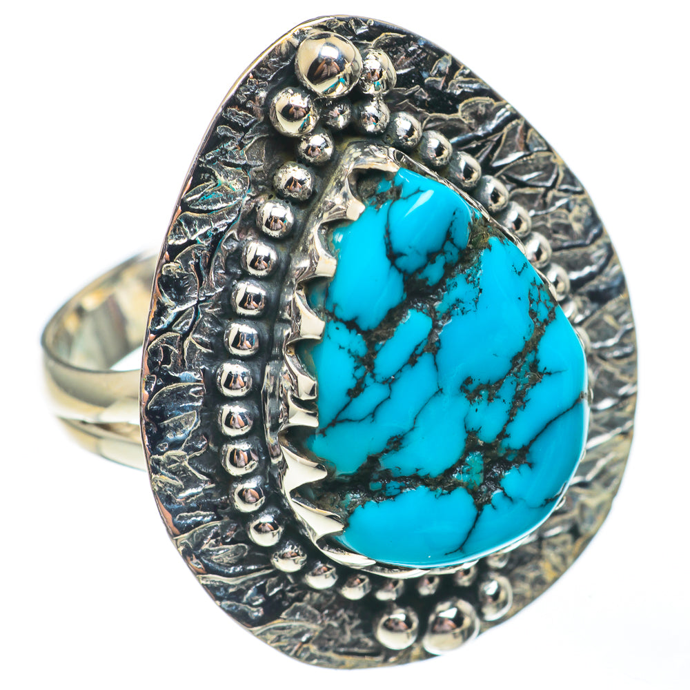 Tibetan Turquoise Rings handcrafted by Anasilvercos - RING67765