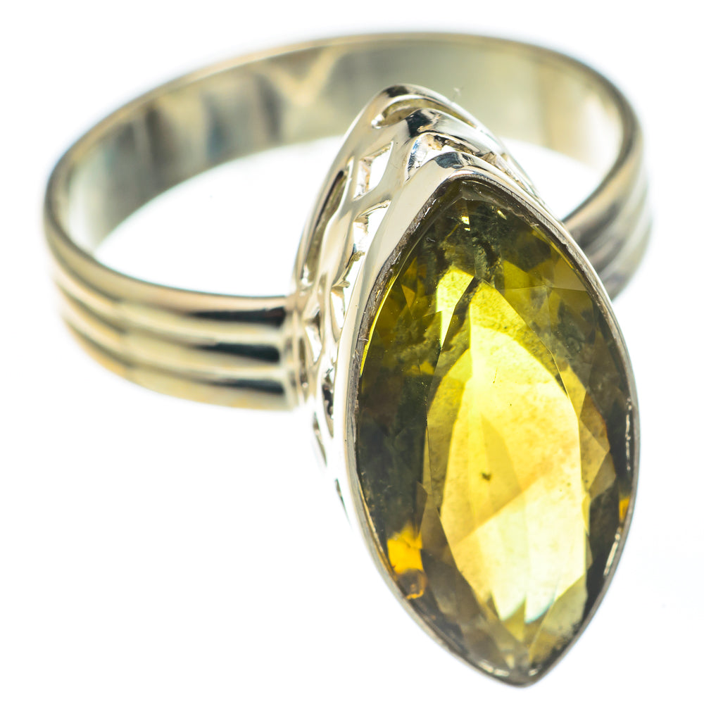 Olive Quartz Rings handcrafted by Anasilvercos - RING67800