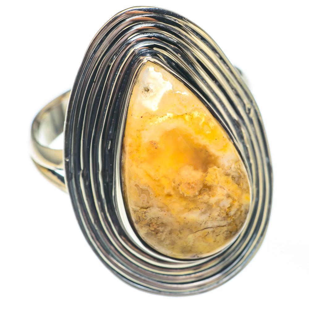 Plume Agate Rings handcrafted by Anasilvercos - RING67812