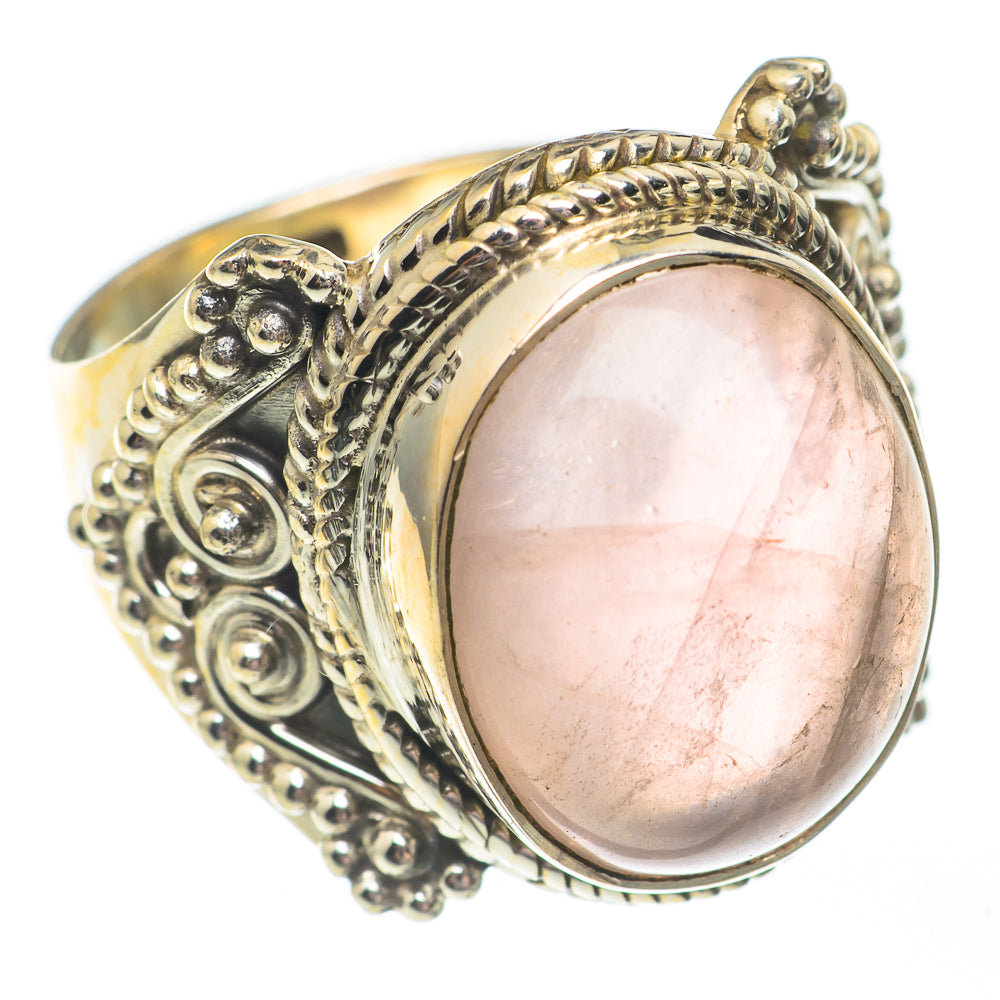 Rose Quartz Rings handcrafted by Anasilvercos - RING67945