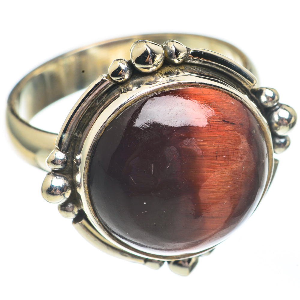 Red Tiger Eye Rings handcrafted by Anasilvercos - RING67972