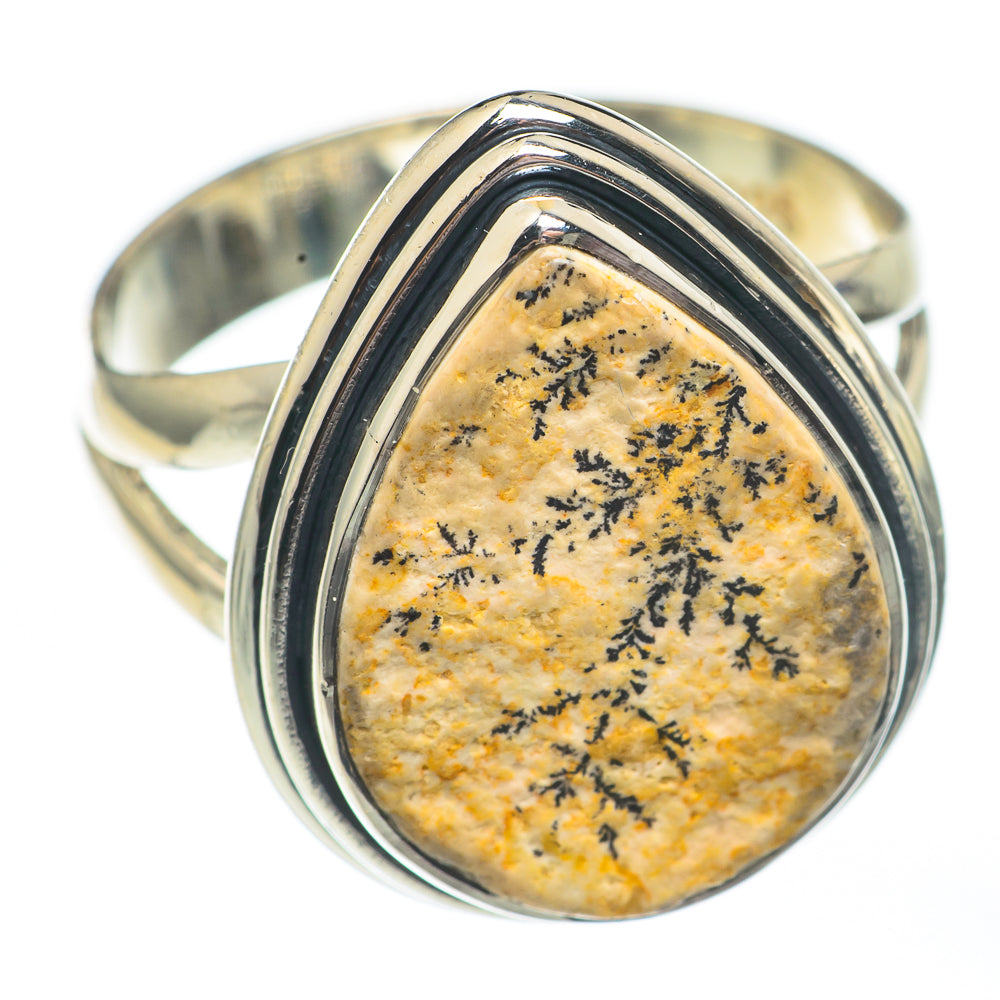 Germany Psilomelane Dendrite Rings handcrafted by Anasilvercos - RING67997