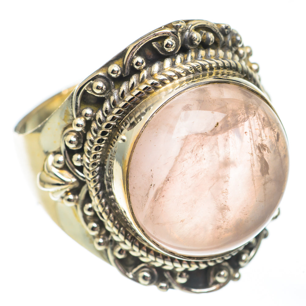 Rose Quartz Rings handcrafted by Anasilvercos - RING68000