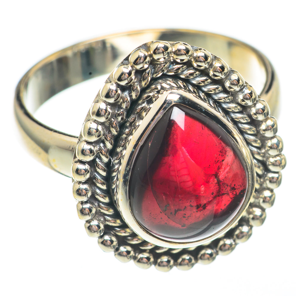 Garnet Rings handcrafted by Anasilvercos - RING68002