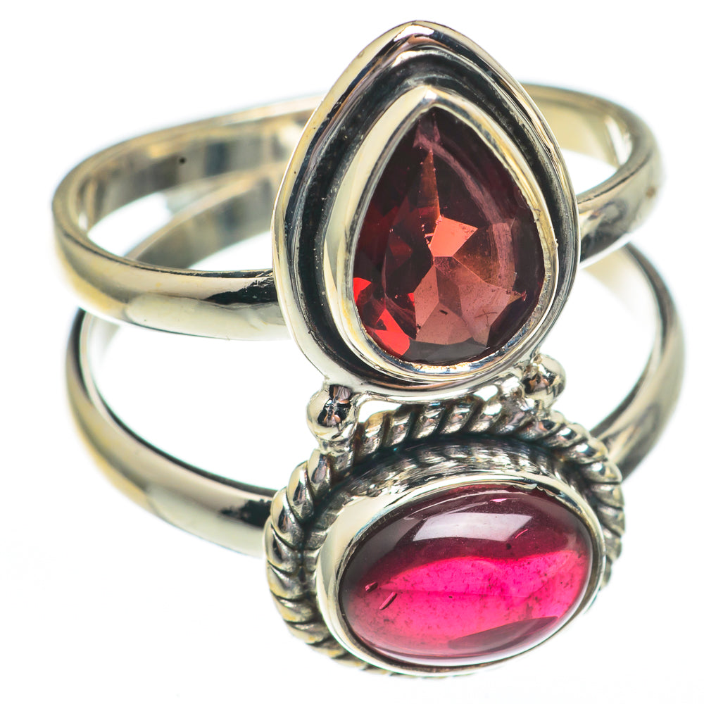 Garnet Rings handcrafted by Anasilvercos - RING68003