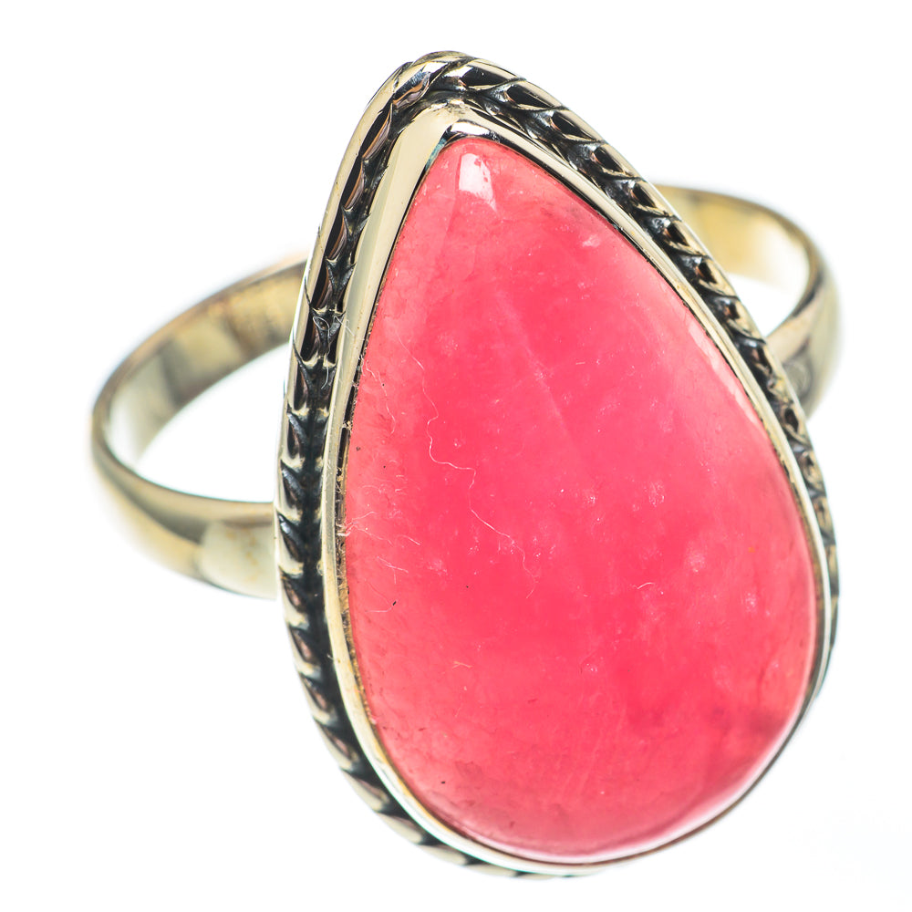 Pink Agate Rings handcrafted by Anasilvercos - RING68032
