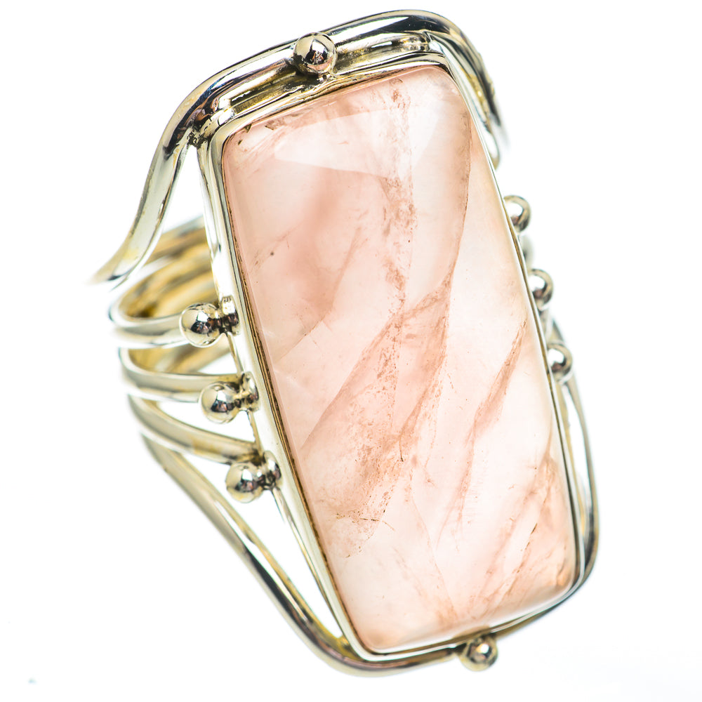 Rose Quartz Rings handcrafted by Anasilvercos - RING68033