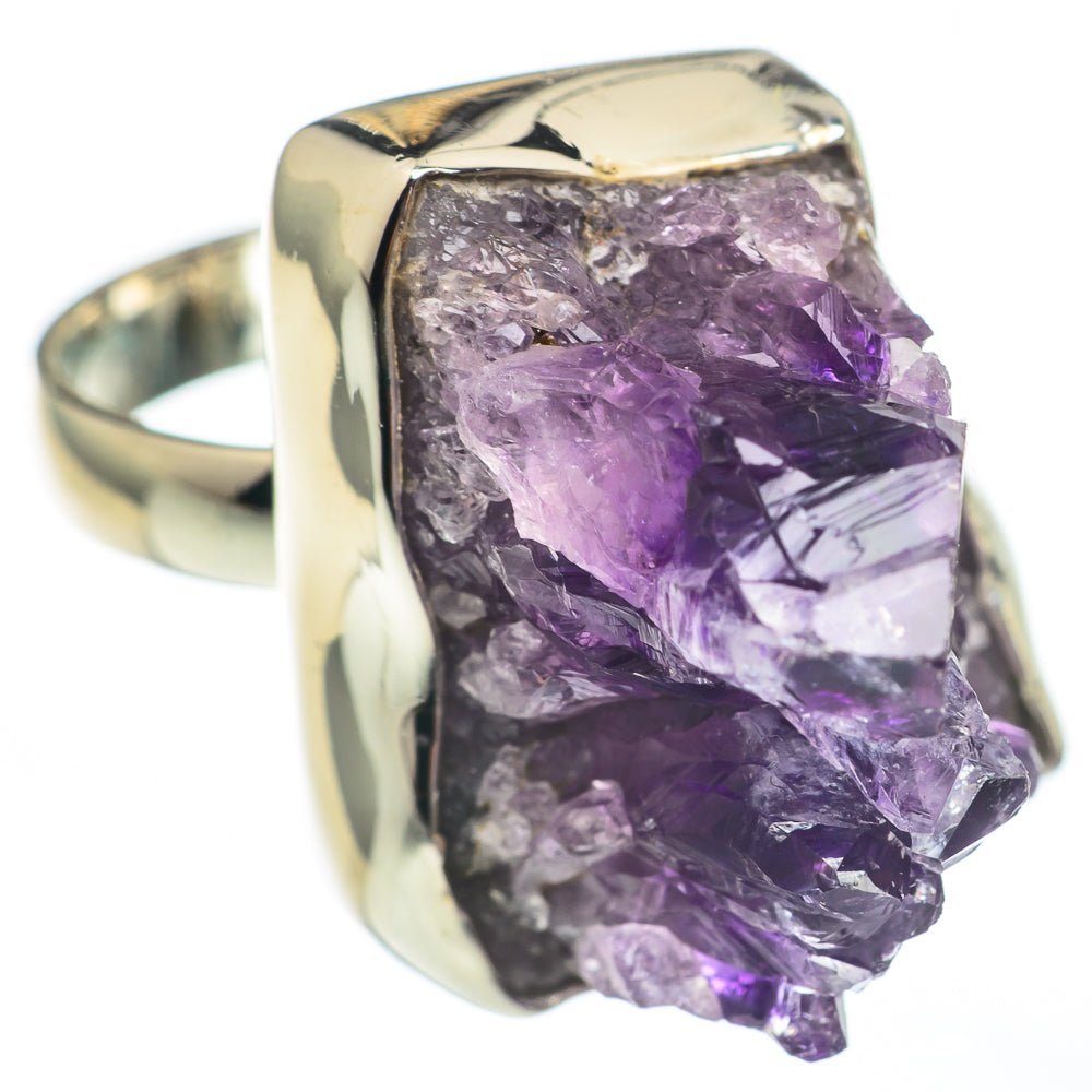 Amethyst Crystal Rings handcrafted by Anasilvercos - RING68035