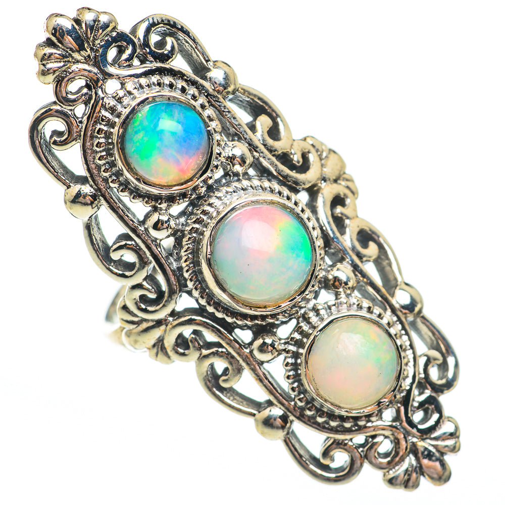 Ethiopian Opal Rings handcrafted by Anasilvercos - RING68051