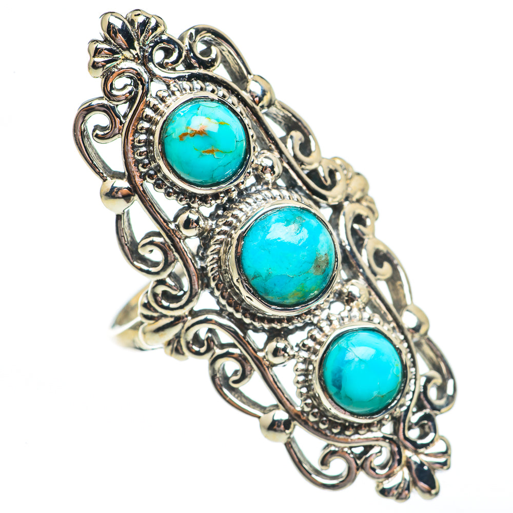 Tibetan Turquoise Rings handcrafted by Anasilvercos - RING68054