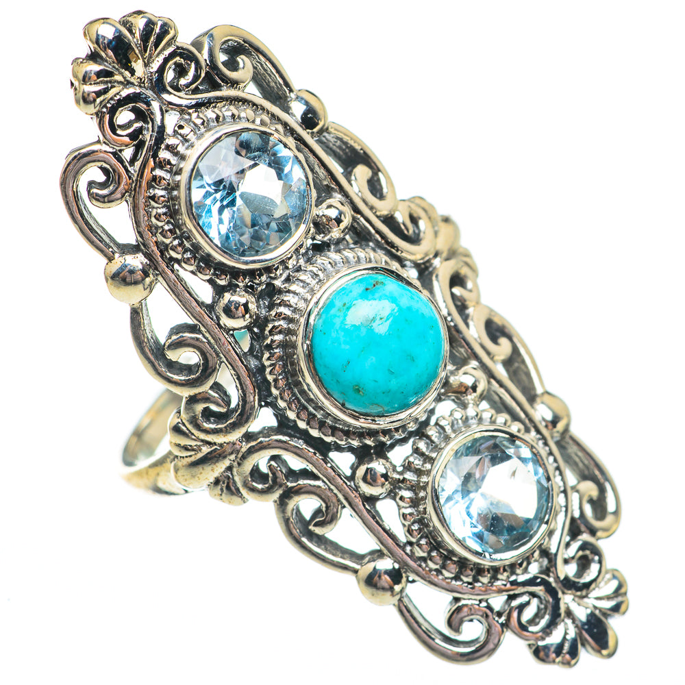 Arizona Turquoise Rings handcrafted by Anasilvercos - RING68058