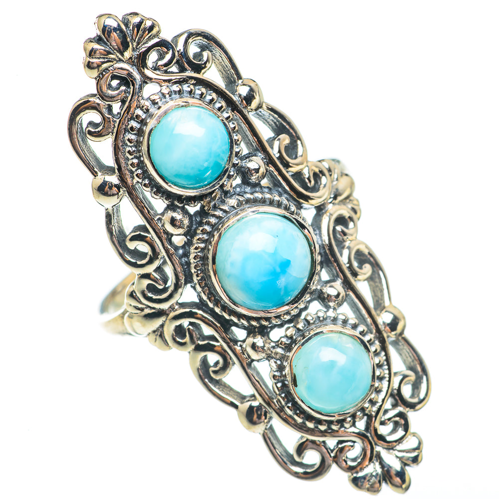 Larimar Rings handcrafted by Anasilvercos - RING68059