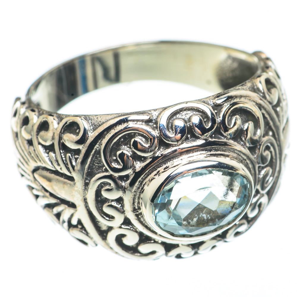 Blue Topaz Rings handcrafted by Anasilvercos - RING68077