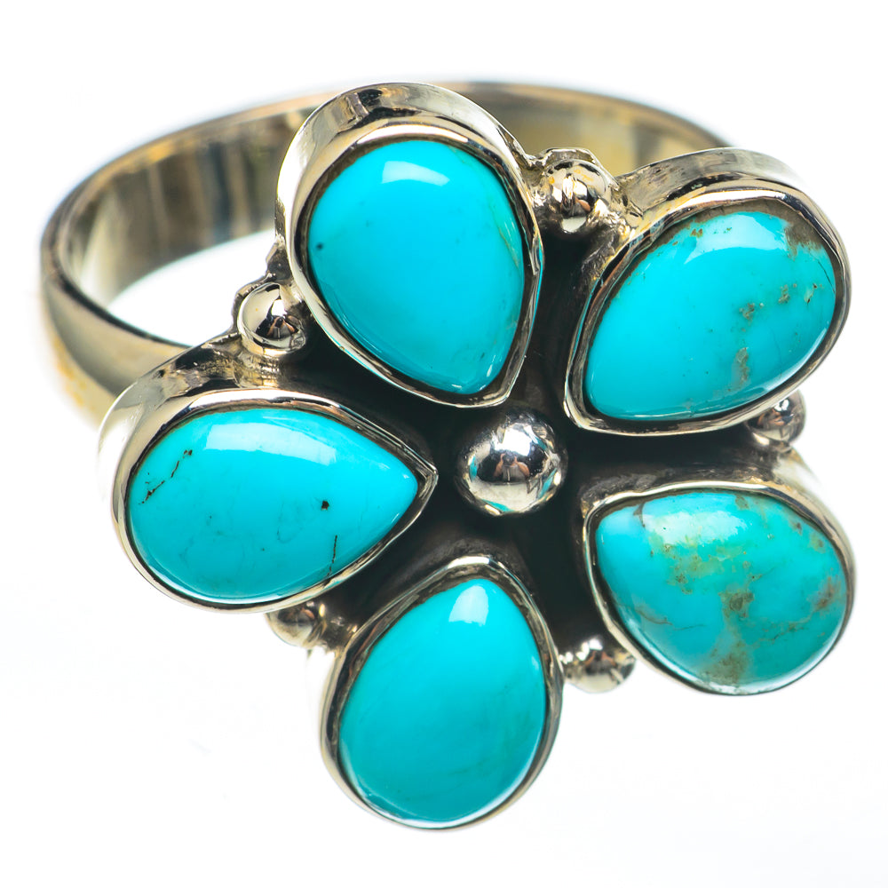 Arizona Turquoise Rings handcrafted by Anasilvercos - RING68080