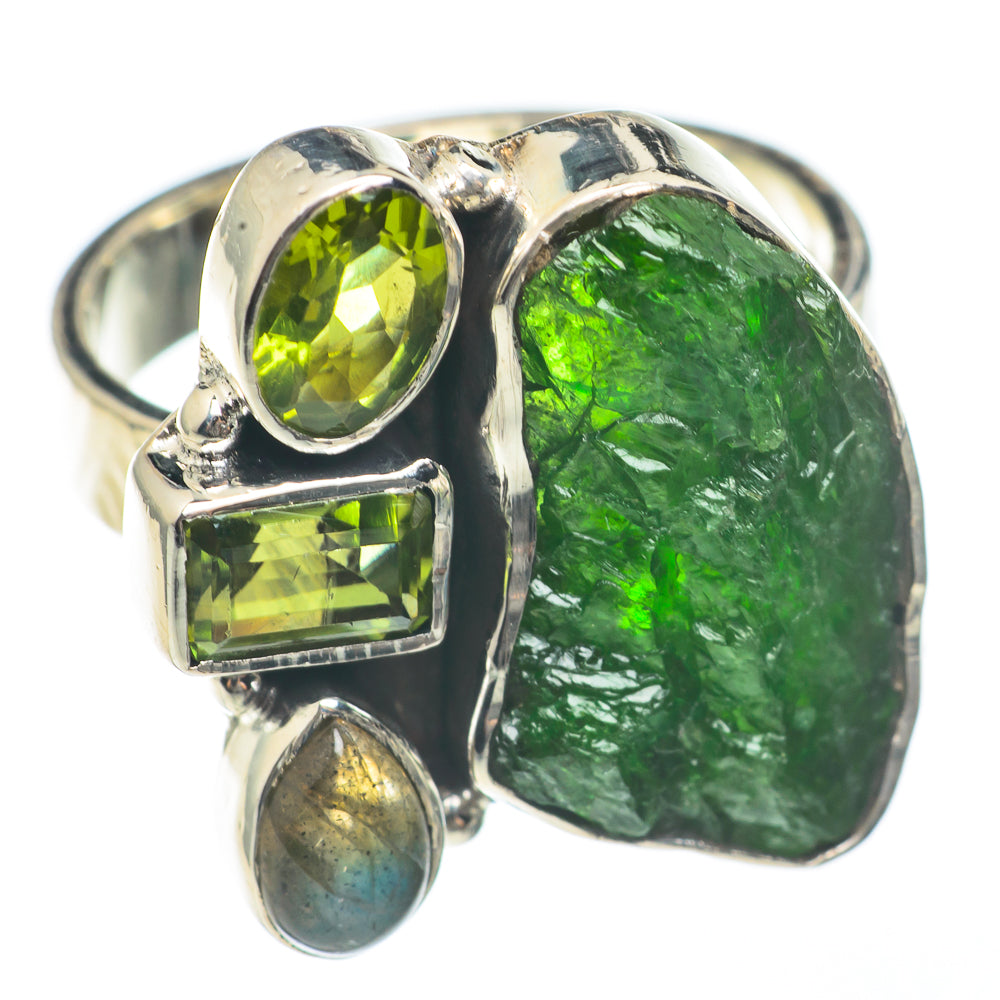Chrome Diopside, Labradorite, Peridot Rings handcrafted by Anasilvercos - RING68083