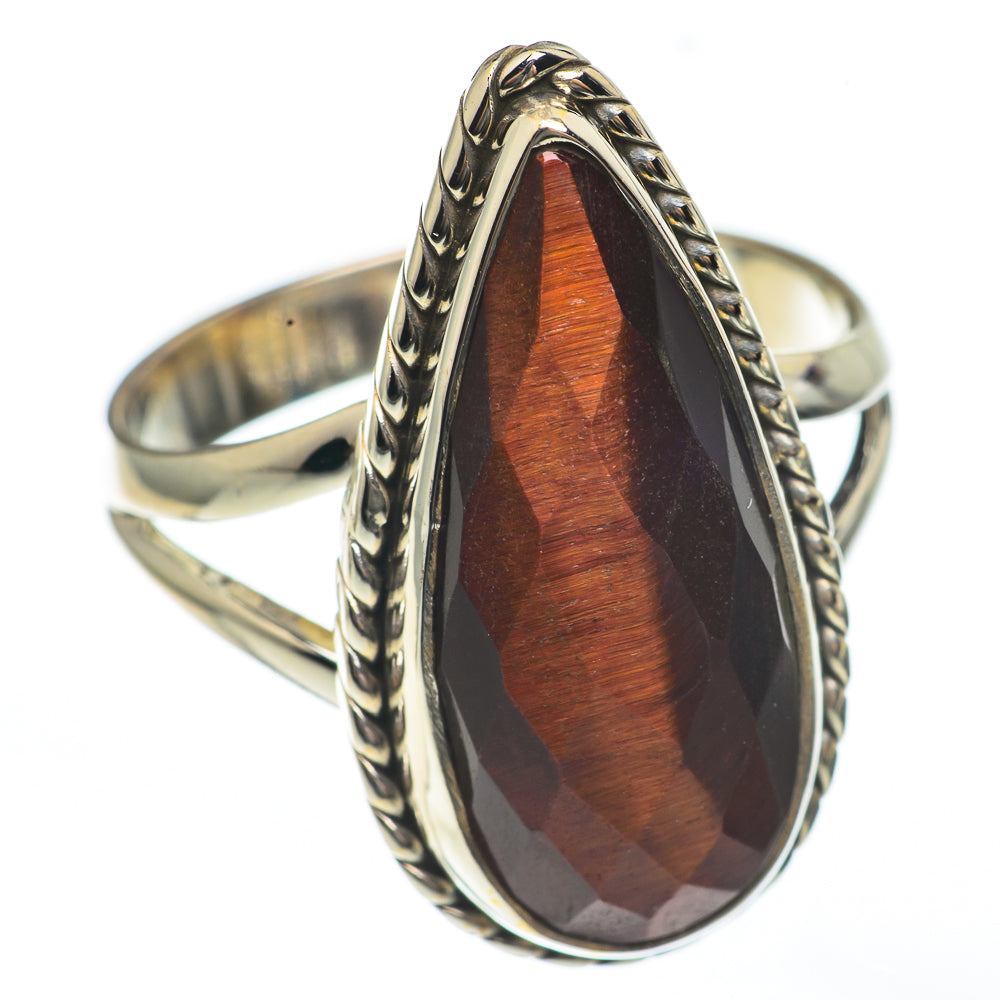 Red Tiger Eye Rings handcrafted by Anasilvercos - RING68086