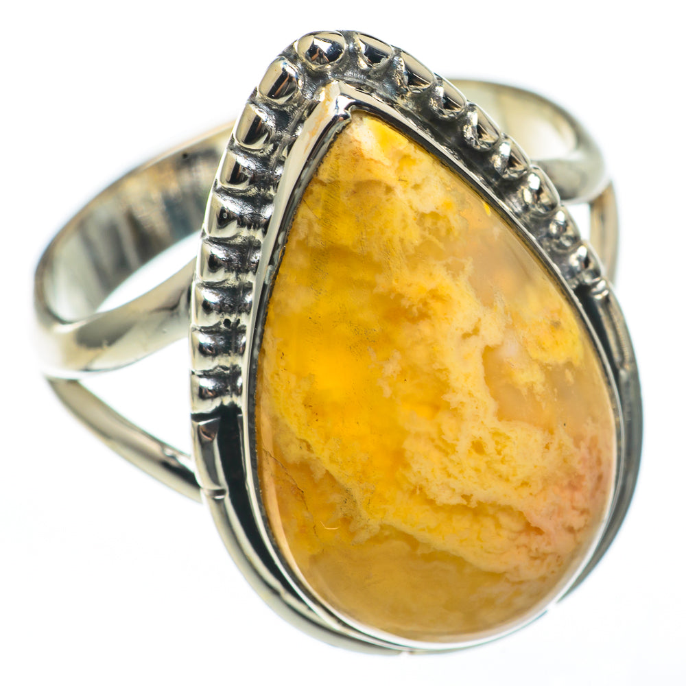 Plume Agate Rings handcrafted by Anasilvercos - RING68088