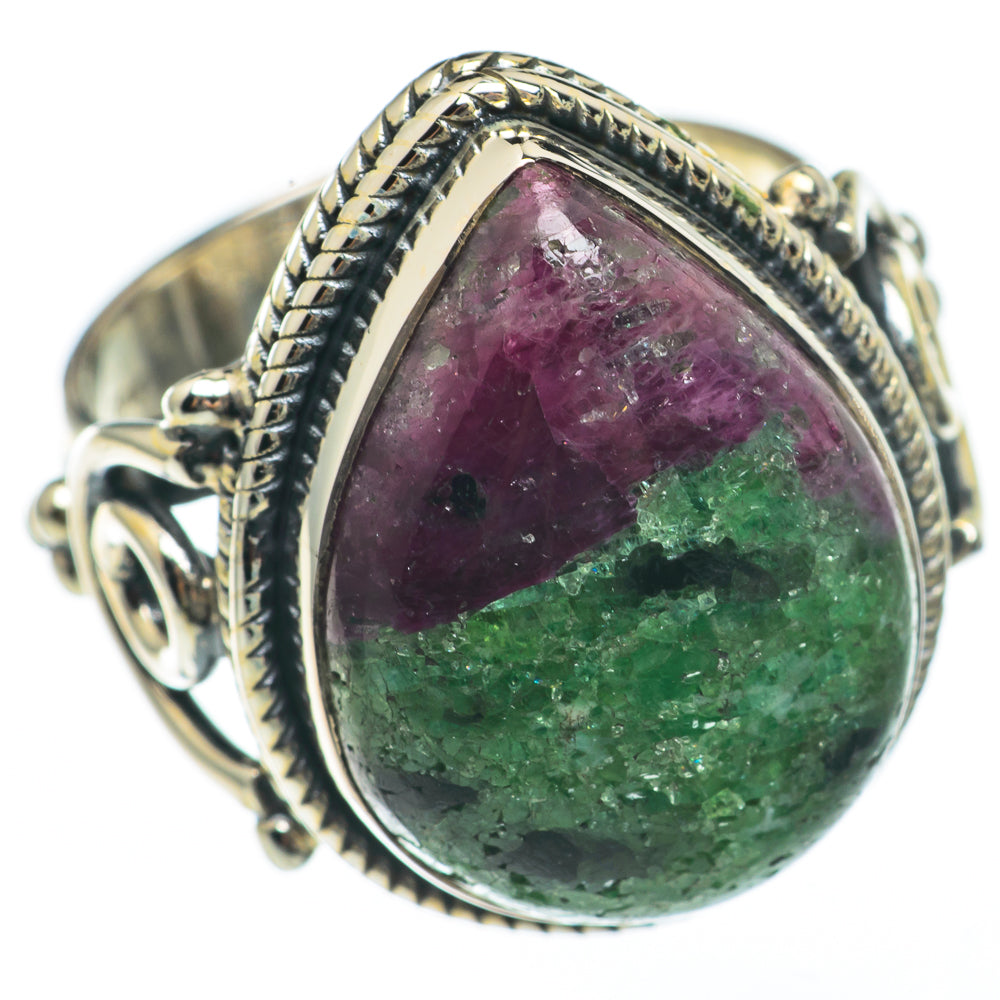 Ruby Zoisite Rings handcrafted by Anasilvercos - RING68106