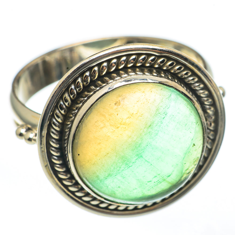 Green Fluorite Rings handcrafted by Anasilvercos - RING68107