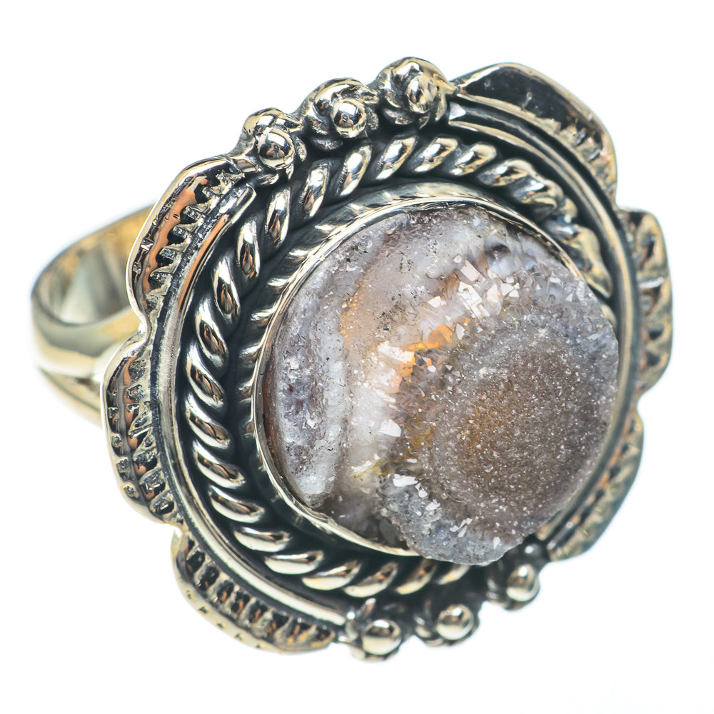Desert Druzy Rings handcrafted by Anasilvercos - RING68108