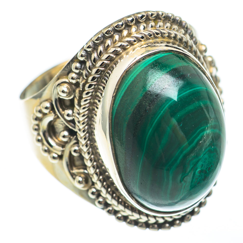 Malachite Rings handcrafted by Anasilvercos - RING68116
