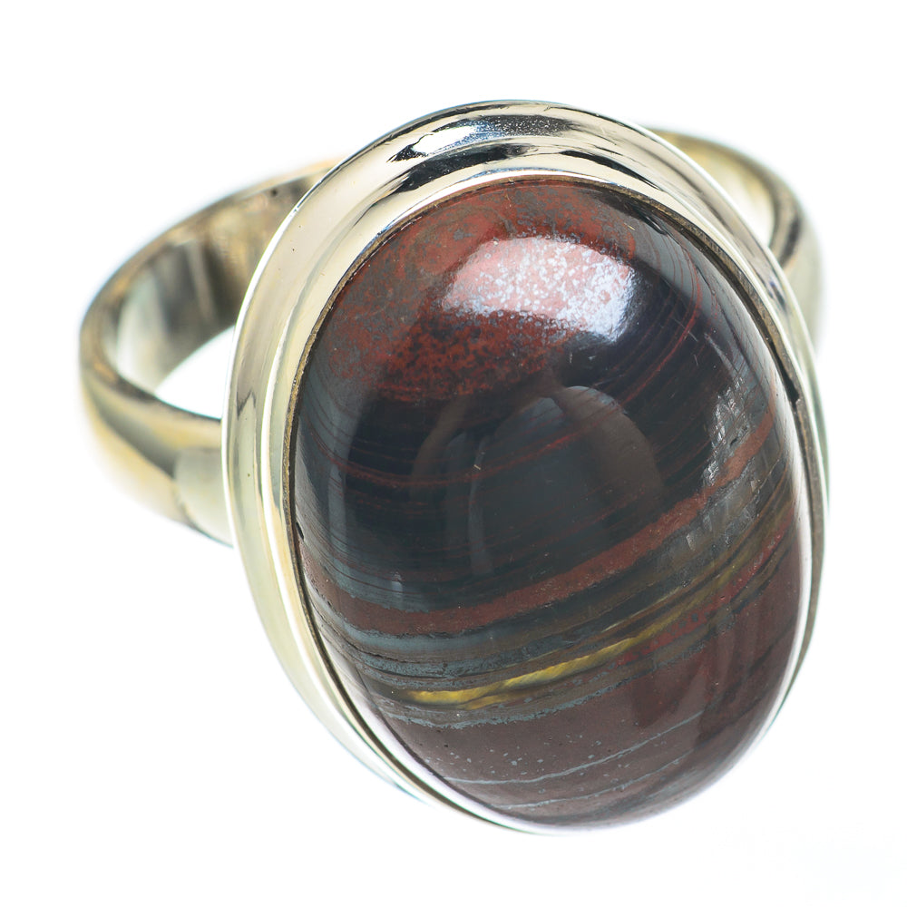 Red Tiger Iron Rings handcrafted by Anasilvercos - RING68120
