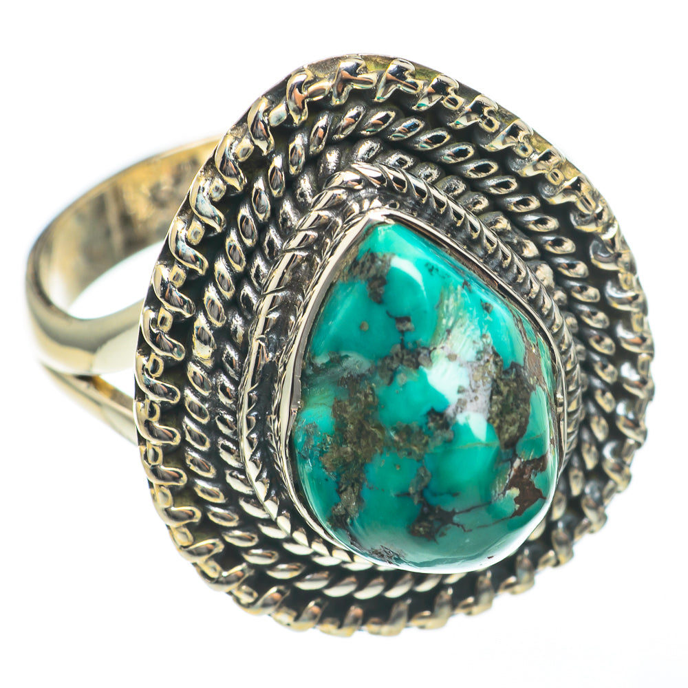 Tibetan Turquoise Rings handcrafted by Anasilvercos - RING68151