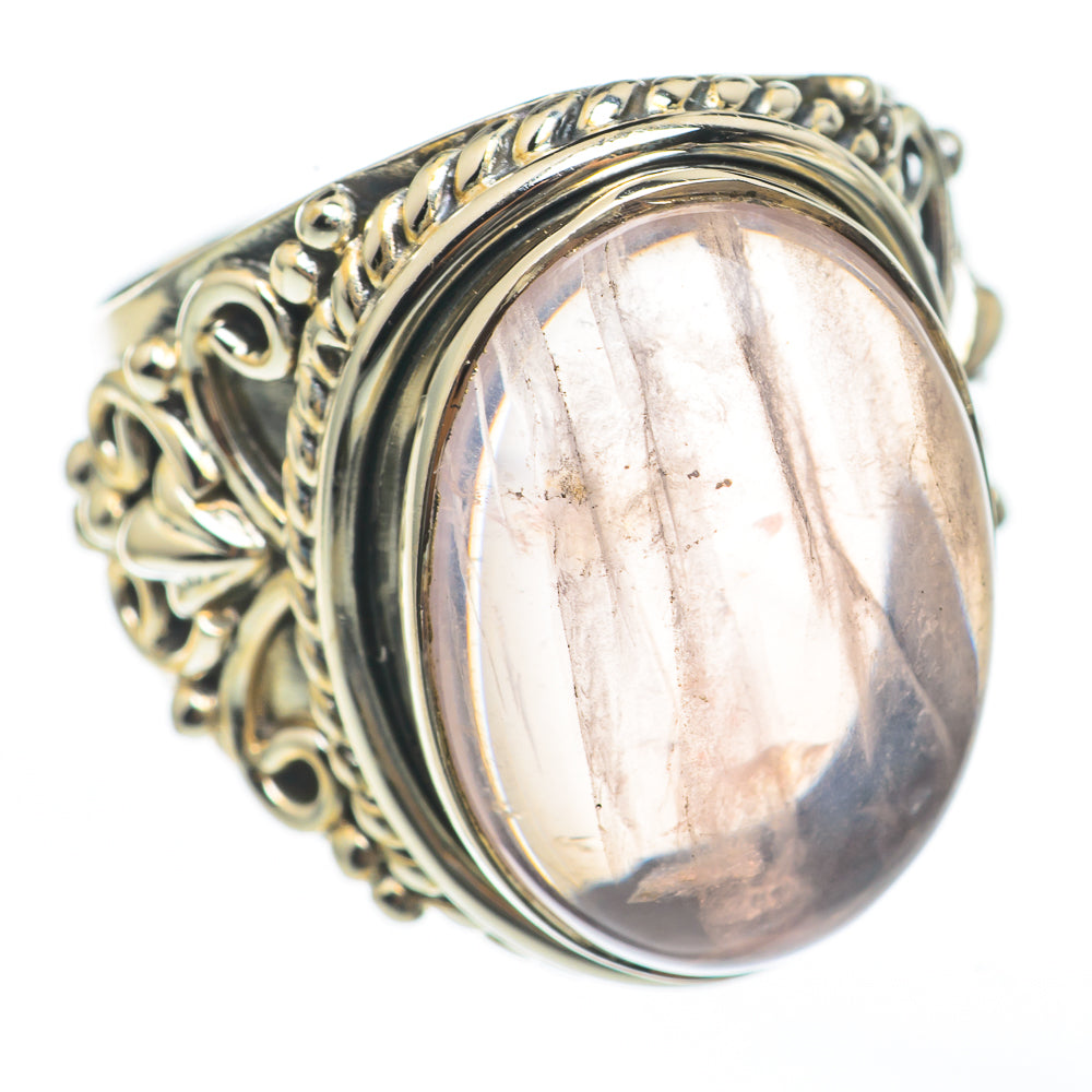 Rose Quartz Rings handcrafted by Anasilvercos - RING68156