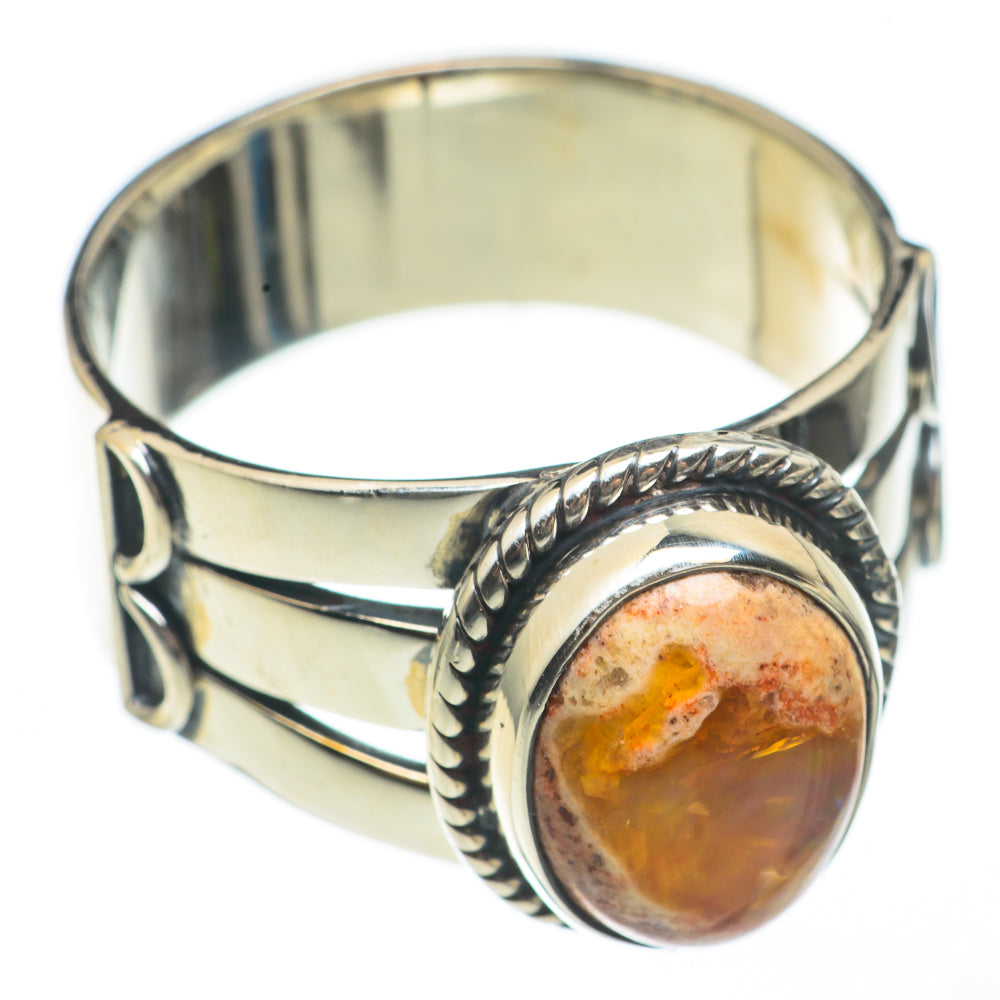 Mexican Fire Opal Rings handcrafted by Anasilvercos - RING68175